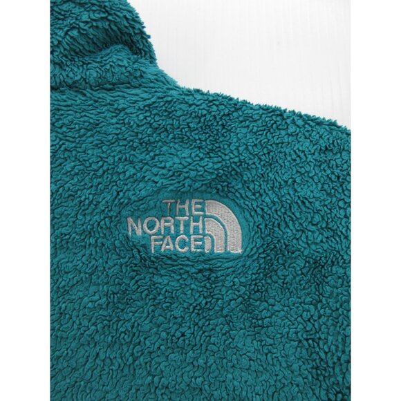 The North Face Jacket Medium Teal Osito Fuzzy Fleece Hiking Full Zip - Picture 9 of 13
